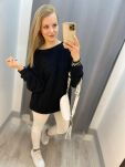 BY O LA LA! DŁUGA BLUZA 'DNI TYGODNIA' CZARNA - 3