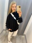 BY O LA LA! DŁUGA BLUZA 'DNI TYGODNIA' CZARNA - 4