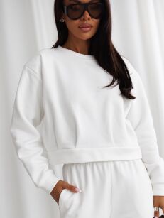 BY O LA LA!  BLUZA Z MARSZCZENIEM Z TYŁU ŚMIETANA