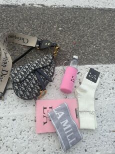 LA MILLA SKARPETY DŁUGIE Z LOGO ŚMIETANA/BRĄZ