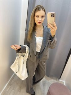 BY O LA LA...! GARNITUR KOMPLET PÓŁSPORTOWY SZARY
