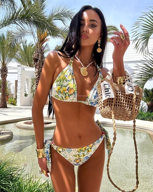 LA MILLA BIKINI KOSTIUM KĄPIELOWY CYTRYNKI NIEBIESKI