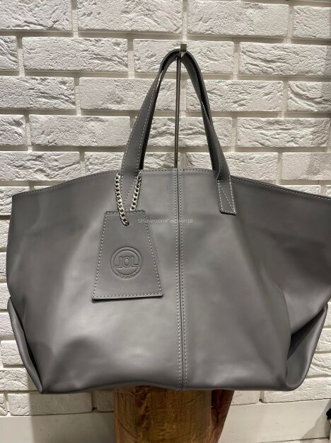 BY O LA LA ! TOREBKA SHOPPER Z ZAWIESZKĄ SZARA