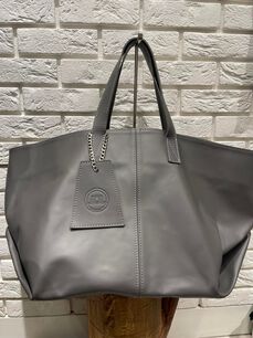 BY O LA LA ! TOREBKA SHOPPER Z ZAWIESZKĄ SZARA