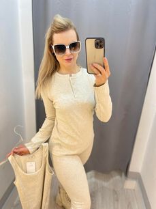 BY O LA LA...! BLUZKA BASIC Z BAWEŁNY ORGANICZNEJ BEŻ