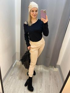 BY O LA LA ! SPODNIE DRESOWE SERDUSZKA PUSTYNNY BEŻ
