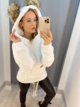BY O LA LA! BLUZA Z ODPINANYMI USZAMI BIAŁA - 4