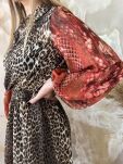 BY O LA LA! SUKIENKA MAXI ZWIERZĘCY PRINT BRĄZ/POMARAŃCZ - 5