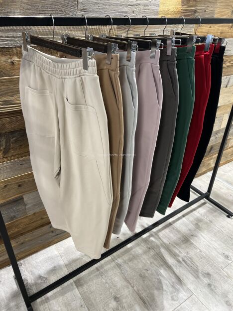 BY O LA LA! DRESOWE SPODNIE 7/8 TRENDY KWARC ROSE