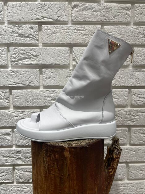 BY O LA LA...! BUTY BOTKI OPEN TOE BIEL