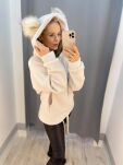 BY O LA LA! BLUZA Z ODPINANYMI USZAMI ŚMIETANA - 2