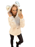 BY O LA LA! BLUZA Z ODPINANYMI USZAMI ŚMIETANA - 8