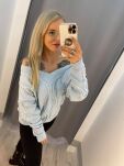 BY O LA LA.. ! OVERSIZOWY SWETER Z PEREŁKAMI BABY BLUE - 2