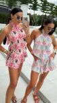 LA MILLA KOMPLET BLUZKA/CHUSTA + SZORTY TULIP MALINA/CZERŃ/MULTICOLOR - 6