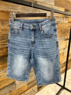 BY O LA LA! SPODENKI SZORTY JEANSOWE CLOVER NIEBIESKIE