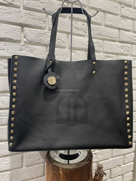 BY O LA LA ! TOREBKA SHOPPER SKÓRA NATURALNA CZARNA