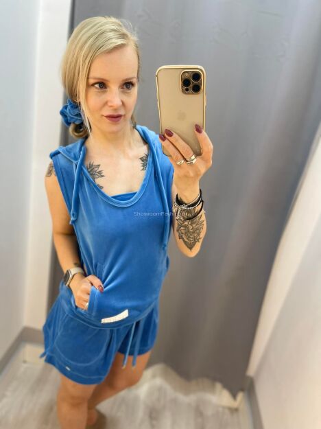 BY O LA LA...!  ZESTAW BLUZA + TOP WELUR CHABER