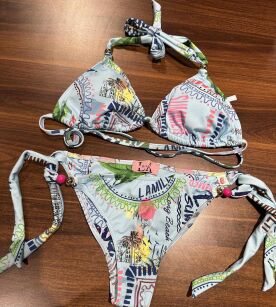 LA MILLA BIKINI KOSTIUM KĄPIELOWY SUMMER PRINT NIEBIESKI