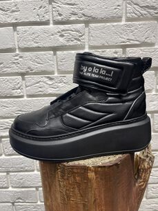 BY O LA LA! BUTY SNEAKERSY LOGO CZARNE